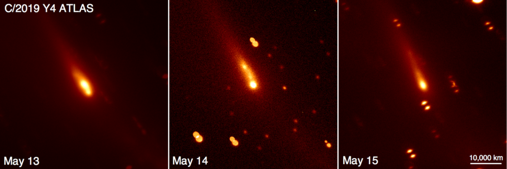Comet ATLAS dust images