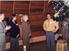 First Lady Hillary Clinton at Lowell Observatory's Clark Refractor in 1999