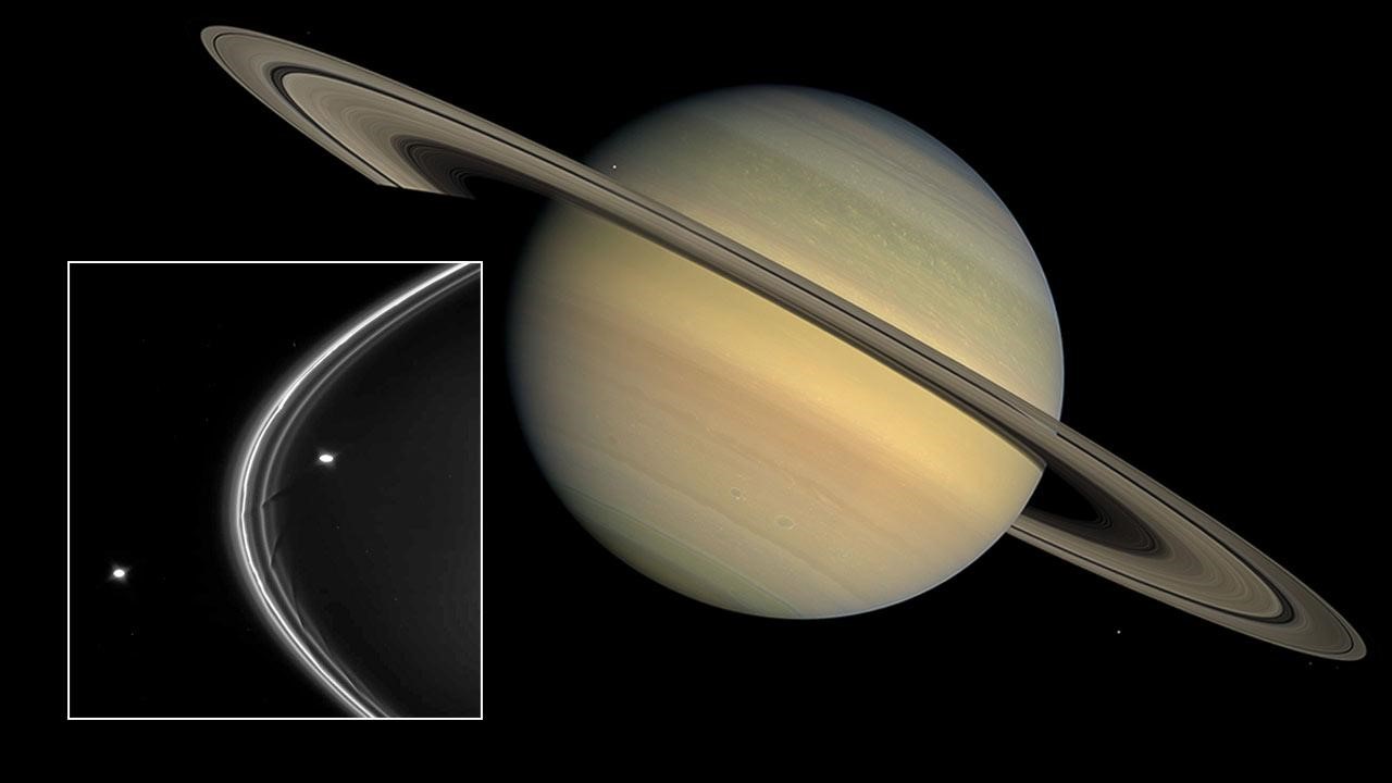 Saturn’s rings sport a varied nature, as seen in these images taken by the Cassini spacecraft