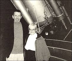 Leonard Nimoy and Carolyn Shoemakers at 24-inch Clark Refractor, Lowell Observatory, 1998