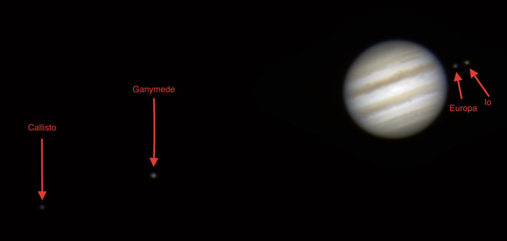 Jupiter and its Galilean Moons, imaged with the Large Monolithic Imager on the Lowell Discovery Telescope. Credit: Massey/Neugent/Lowell Obs/NSF
