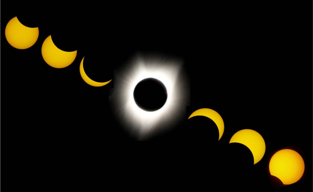 Composite image of 2017 total solar eclipse