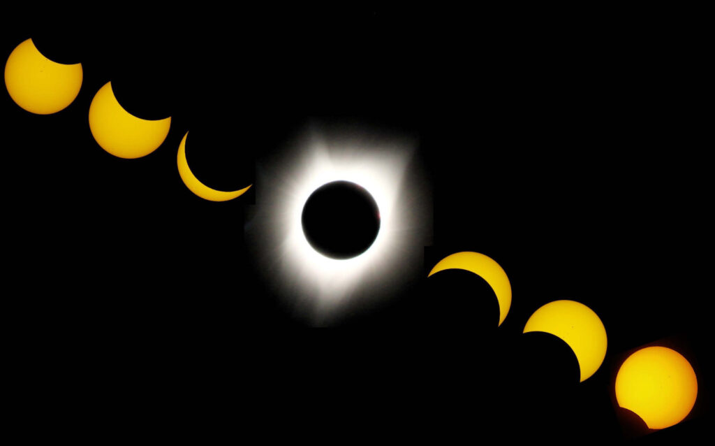 Composite image of 2017 total solar eclipse